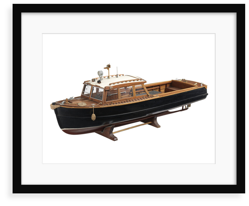 Service vessel; Police launch; River Thames launch by unknown