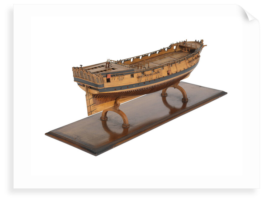 A model of a warship; 22 guns by unknown