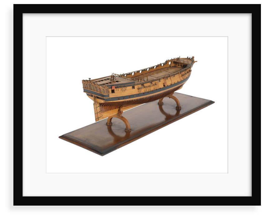 A model of a warship; 22 guns by unknown