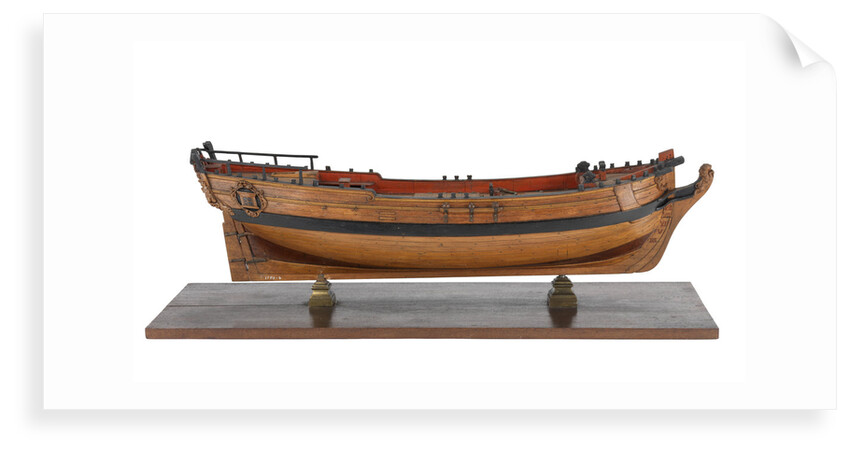 Full hull model of a single-masted hoy or yacht by unknown
