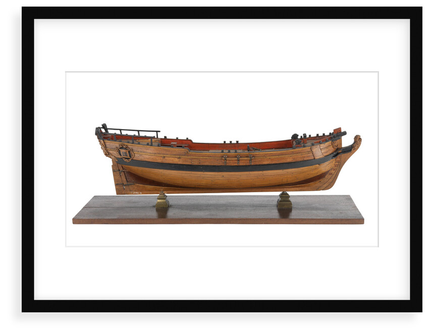 Full hull model of a single-masted hoy or yacht by unknown