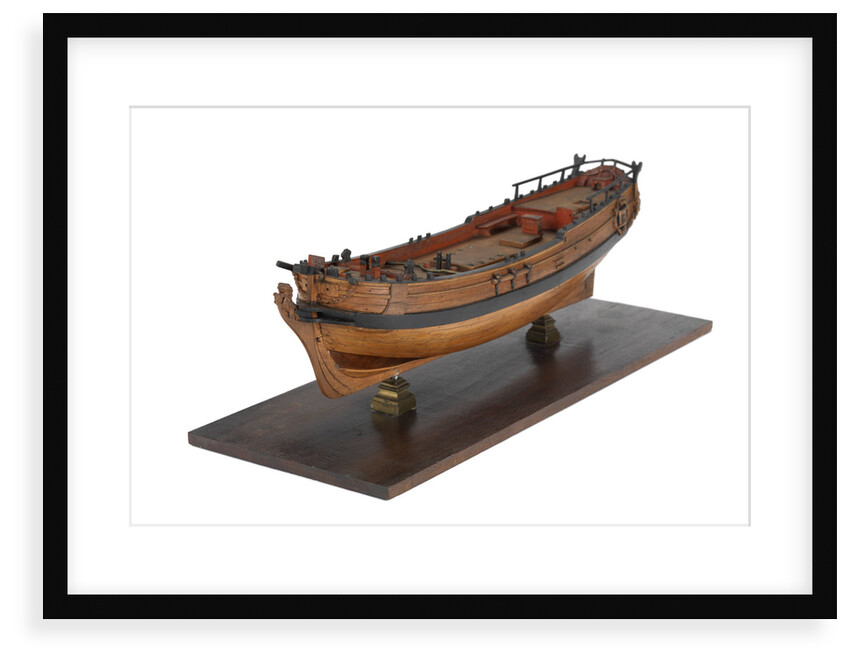 Full hull model of a single-masted hoy or yacht by unknown