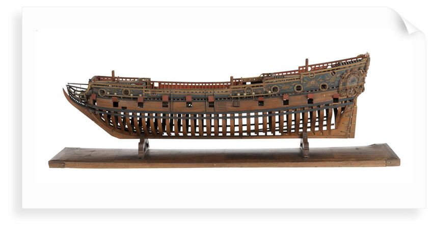 Model of a warship, frigate, 36-40 guns by unknown