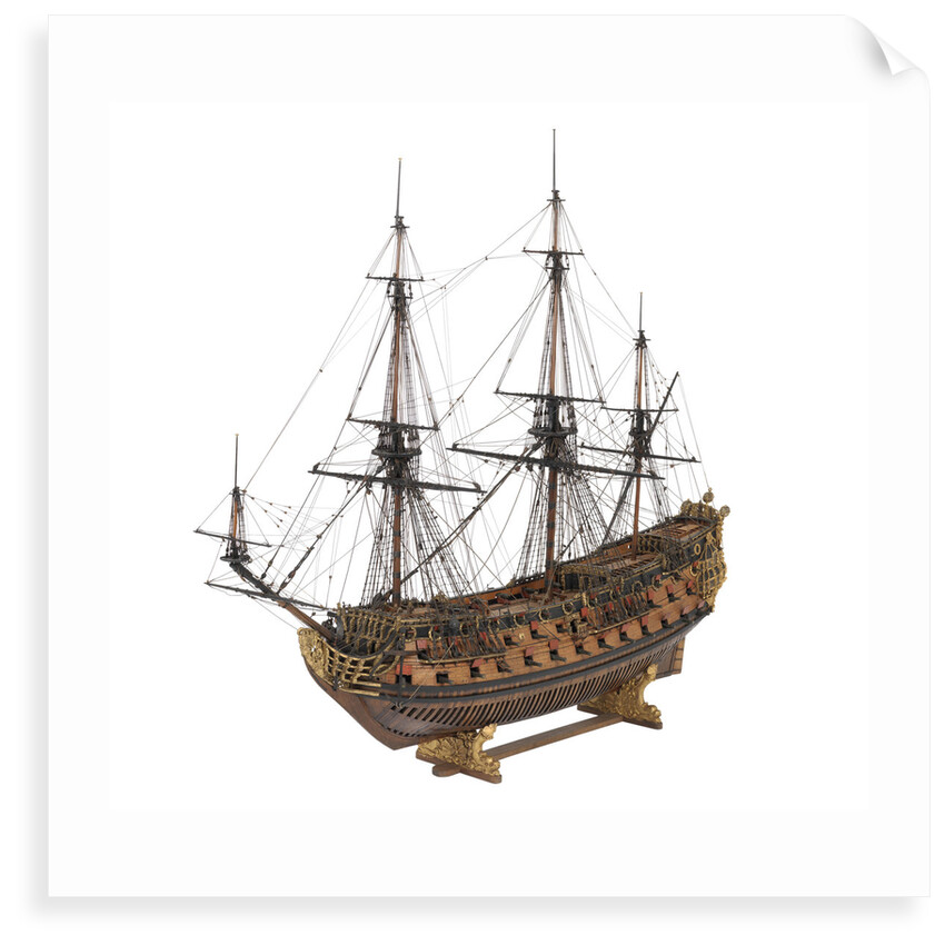 Navy board model of warship 'St Michael (1669)', 98 guns, 1st rate by unknown