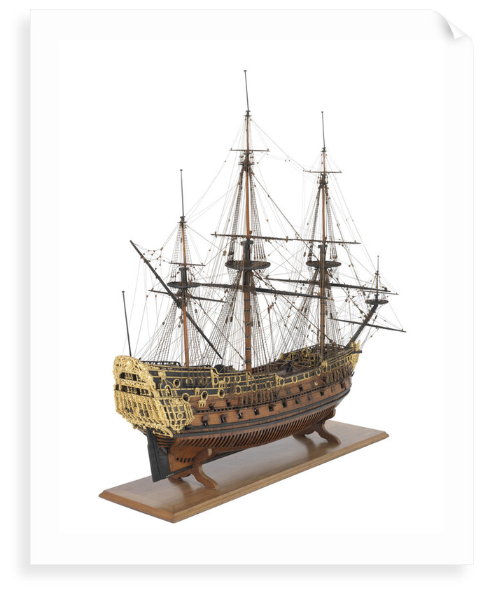 Ship of 90-guns by unknown