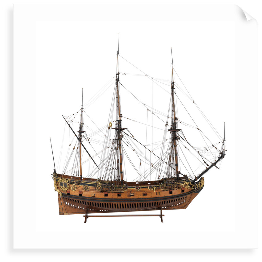 Model of a warship (1685), 40 guns by unknown