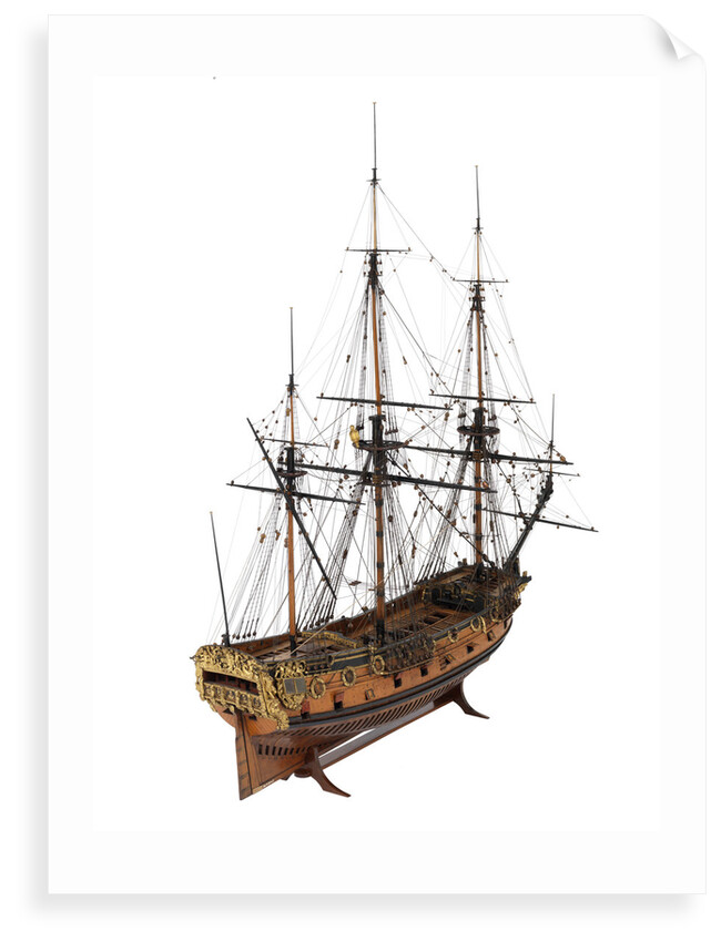Model of a warship (1685), 40 guns by unknown