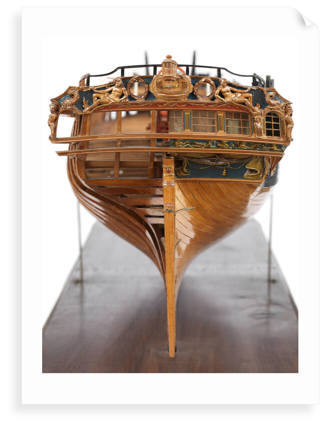 Contemporary full hull model of the 'Winchelsea' (circa 1764) a frigate of 32 guns by Thomas Burroughs
