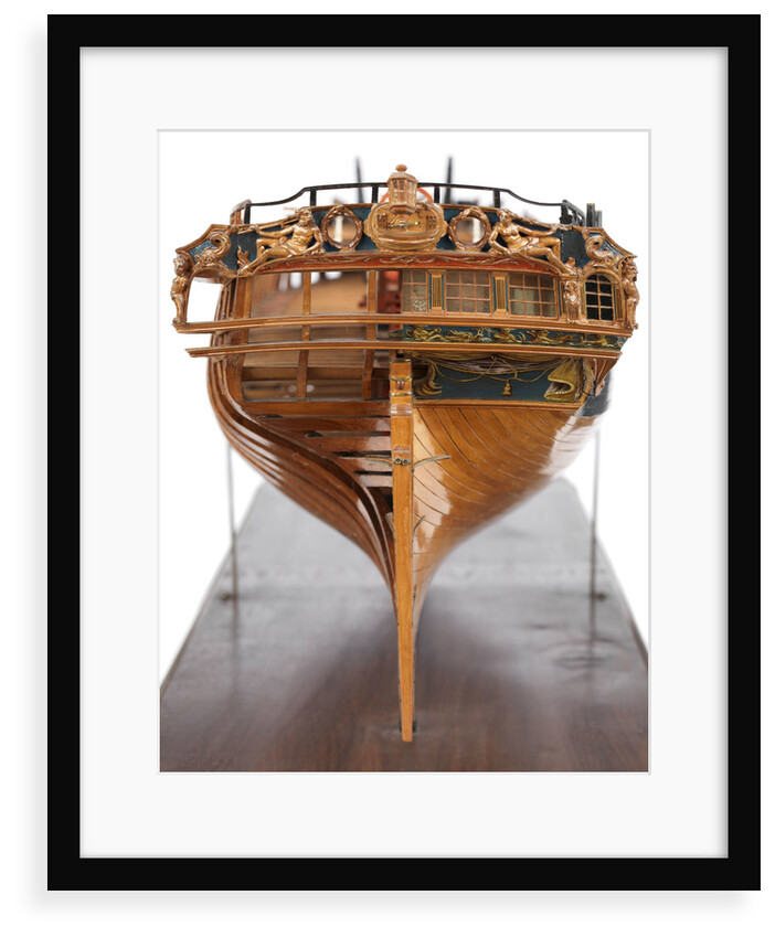 Contemporary full hull model of the 'Winchelsea' (circa 1764) a frigate of 32 guns by Thomas Burroughs