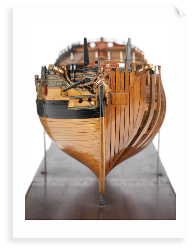 Contemporary full hull model of the 'Winchelsea' (circa 1764) a frigate of 32 guns by Thomas Burroughs