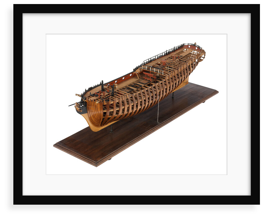 Contemporary full hull model of the 'Winchelsea' (circa 1764) a frigate of 32 guns by Thomas Burroughs