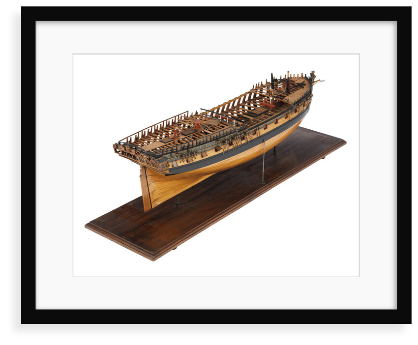 Contemporary full hull model of the 'Winchelsea' (circa 1764) a frigate of 32 guns by Thomas Burroughs