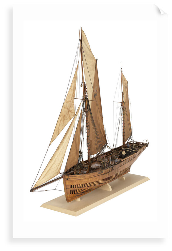 Model of the fishing smack 'Authentic' by J.W. Hodgson