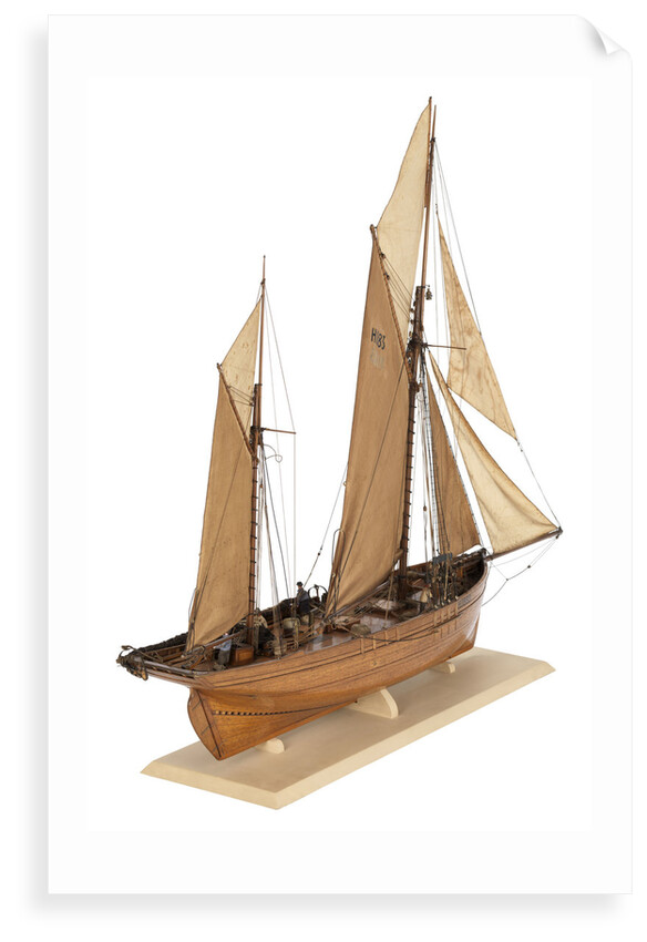 Model of the fishing smack 'Authentic' by J.W. Hodgson