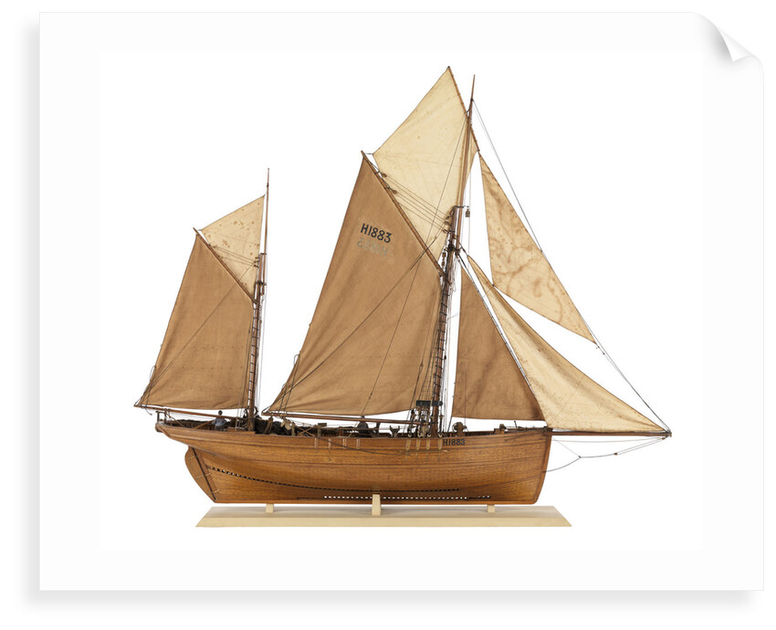 Model of the fishing smack 'Authentic' by J.W. Hodgson