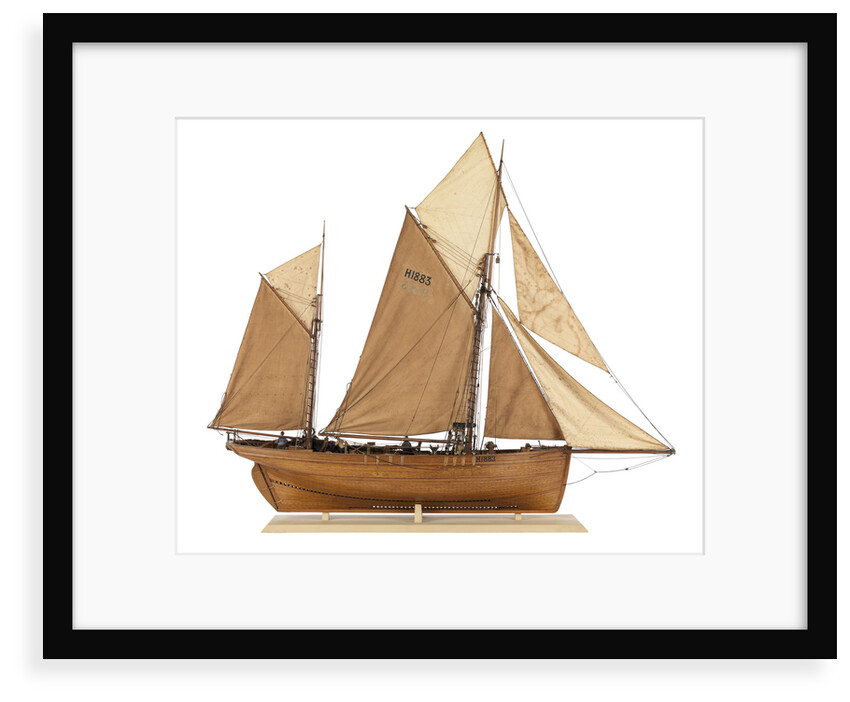 Model of the fishing smack 'Authentic' by J.W. Hodgson