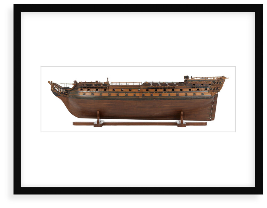Contemporary full hull model of the 'L'Éole' (1789), a French 74-gun two-decker ship of the line by Unknown