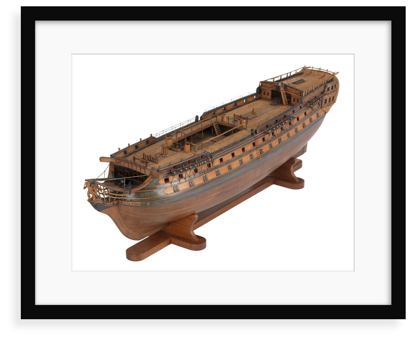 Contemporary full hull model of the 'L'Éole' (1789), a French 74-gun two-decker ship of the line by Unknown