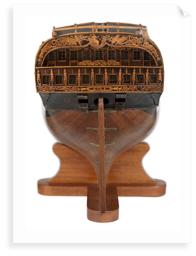Contemporary full hull model of the 'L'Éole' (1789), a French 74-gun two-decker ship of the line by Unknown