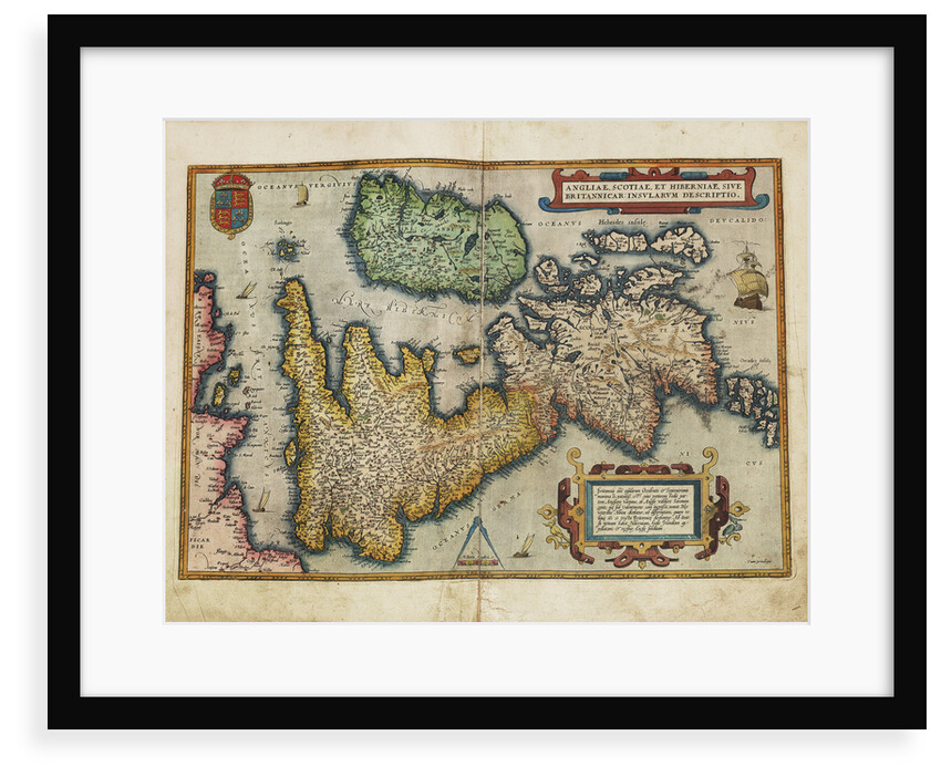 Angliae, Scotiae, et Hiberniae, sive Britannicar: Insularum descriptio (England, Scotland and Ireland, otherwise known as the British Isles) by Abraham Ortelius