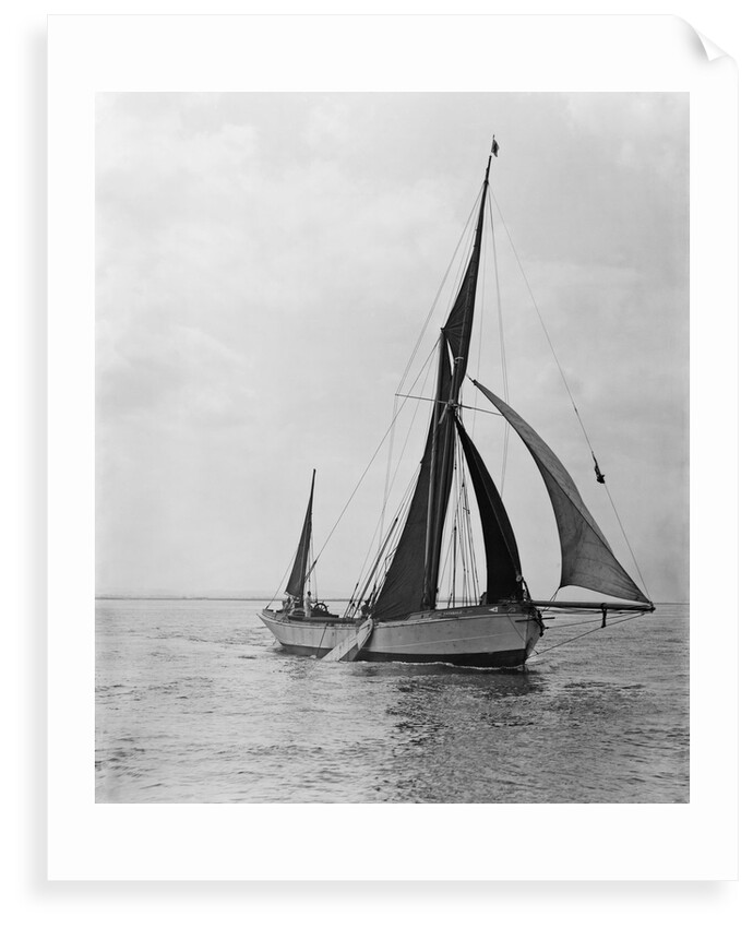 'Rathbale' (Br) sailing barge, under sail by unknown