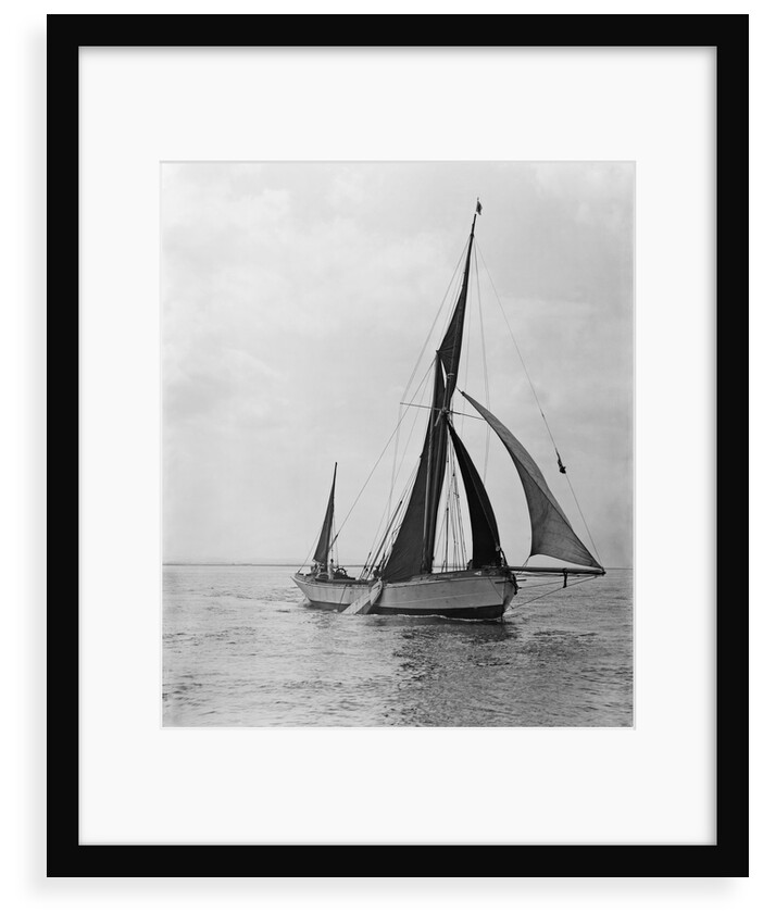 'Rathbale' (Br) sailing barge, under sail by unknown