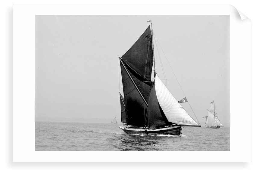 'Lord Nelson' (Br, 1898) sailing barge under sail by unknown