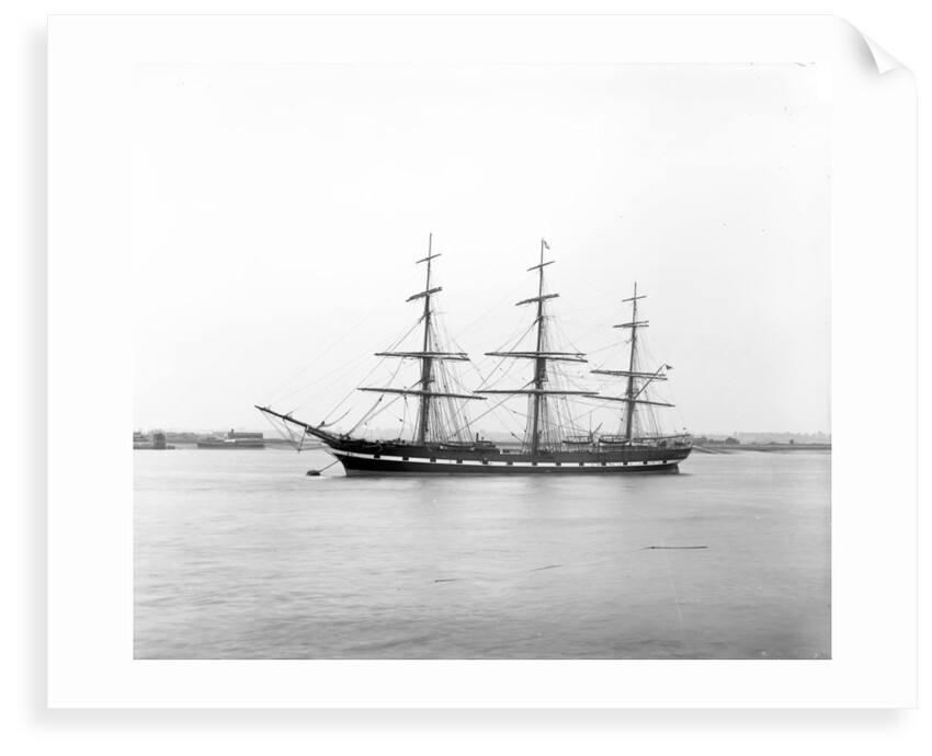 'Macquarie' (Br, 1875) 3 masted ship, ex 'Melbourne' (Devitt & Moore), moored at Gravesend by F. C. Gould & Sons