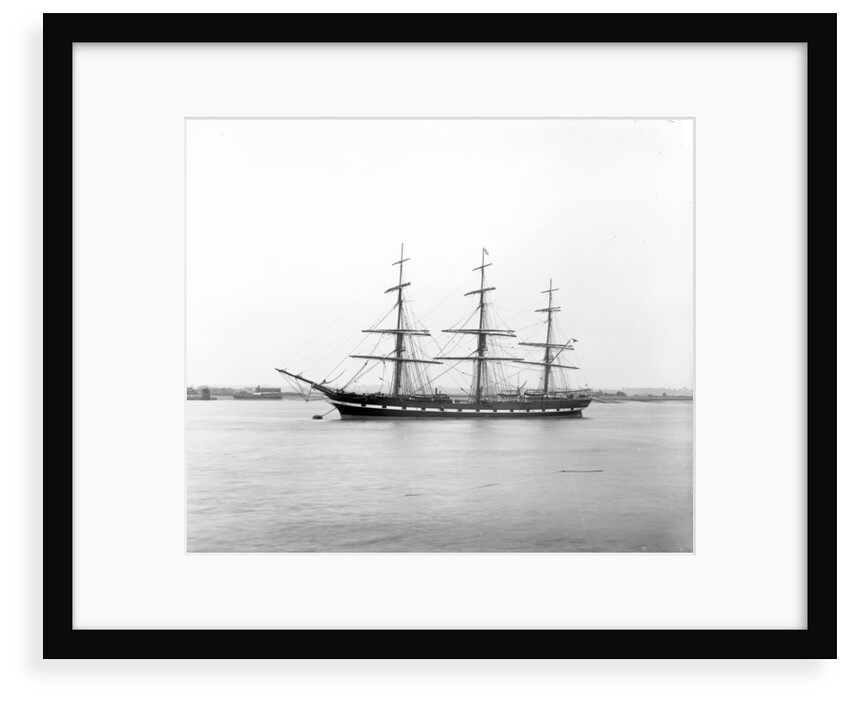 'Macquarie' (Br, 1875) 3 masted ship, ex 'Melbourne' (Devitt & Moore), moored at Gravesend by F. C. Gould & Sons