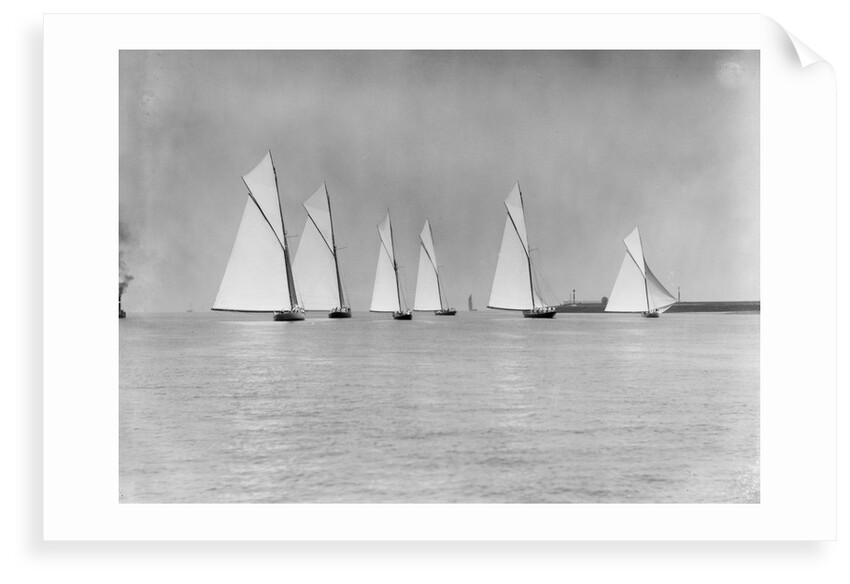 Six yachts racing on the Medway by Anonymous