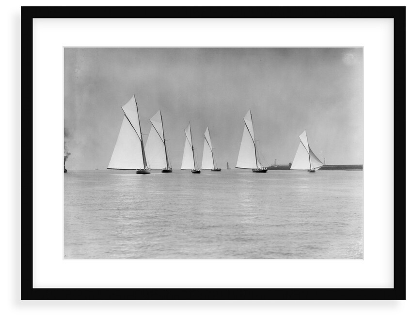 Six yachts racing on the Medway by Anonymous