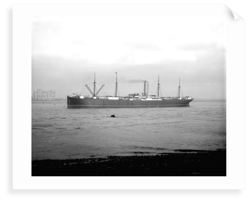 'Ayrshire' (Br, 1903) anchored on the River Thames at Tilbury by unknown
