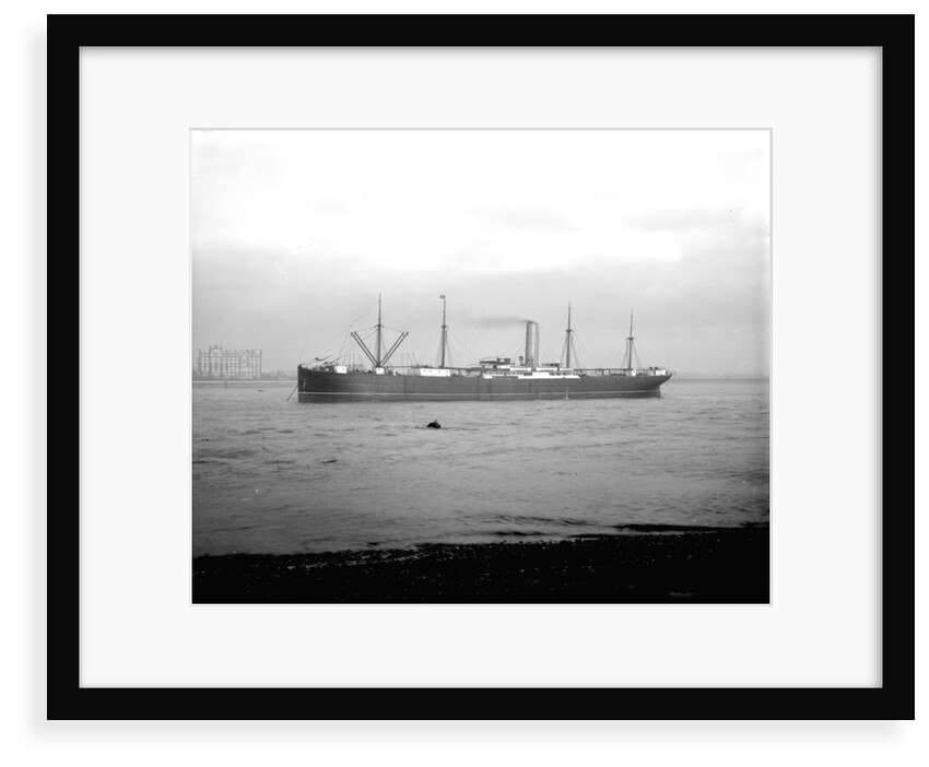 'Ayrshire' (Br, 1903) anchored on the River Thames at Tilbury by unknown