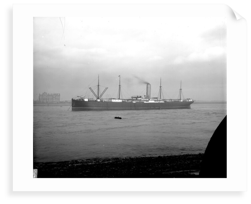 'Ayrshire' (Br, 1903) anchored on the River Thames at Tilbury by unknown