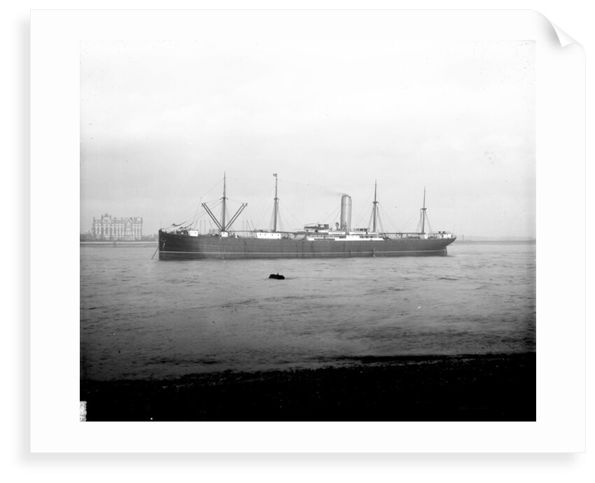 'Ayrshire' (Br, 1903) anchored on the River Thames at Tilbury by unknown