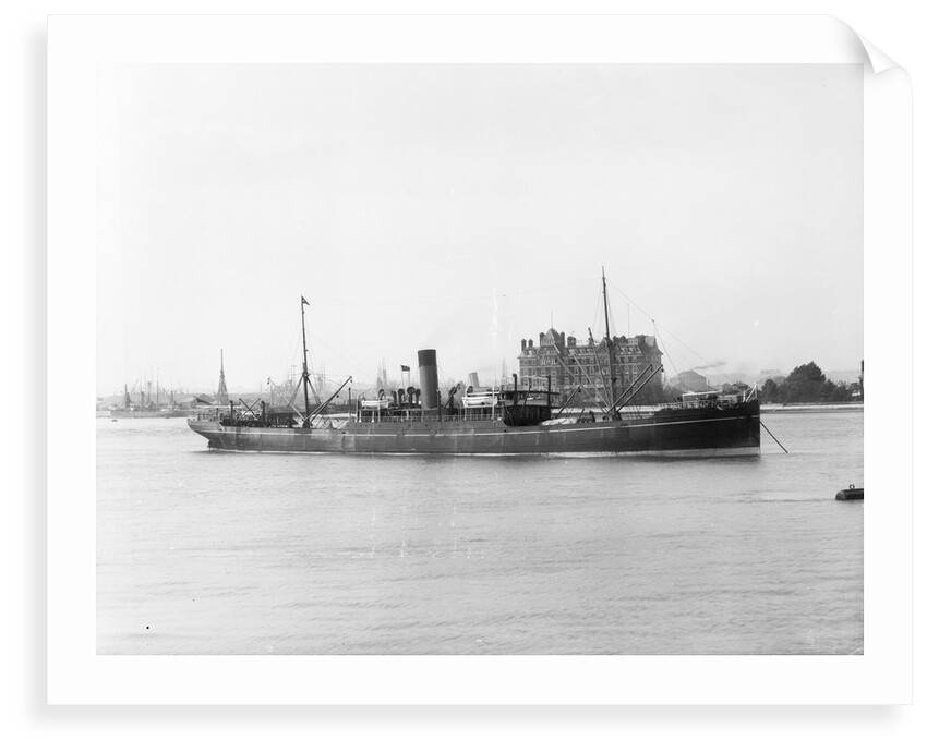 Photograph of the cargo steamer 'City of Sparta' (1897) on 19th June 1900 by unknown