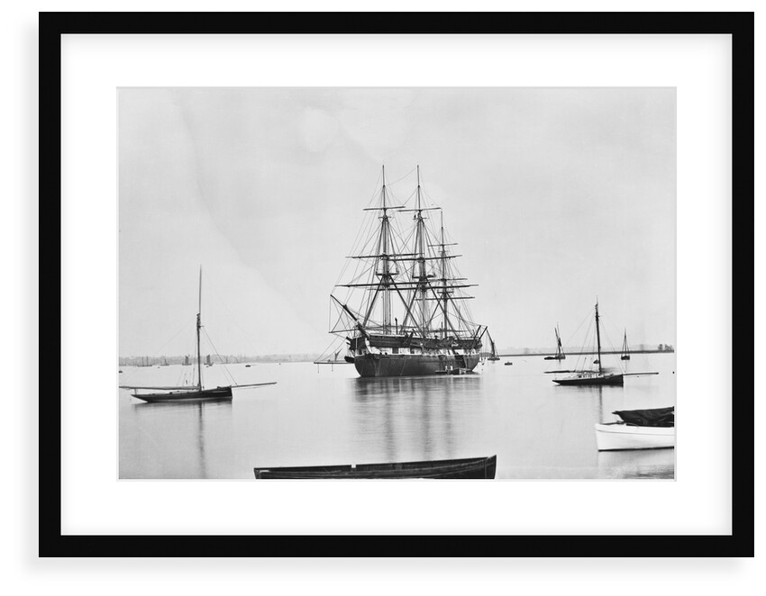 'Worcester' (1843) moored in the Thames in 1875 by unknown