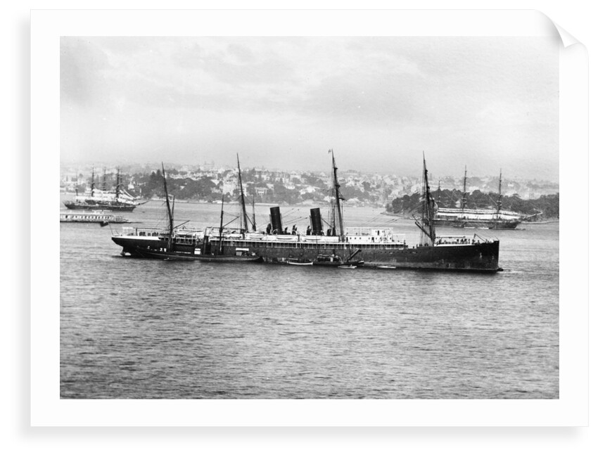 Photograph of passenger liner 'Ormuz' (1886) in Sydney by unknown