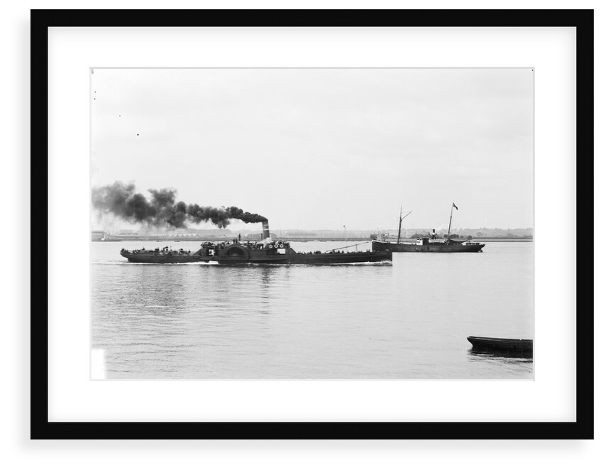 Paddle steamer 'Glen Rosa' (1877) with cargo steamer 'City of Verviers' (1875) in the distance by unknown