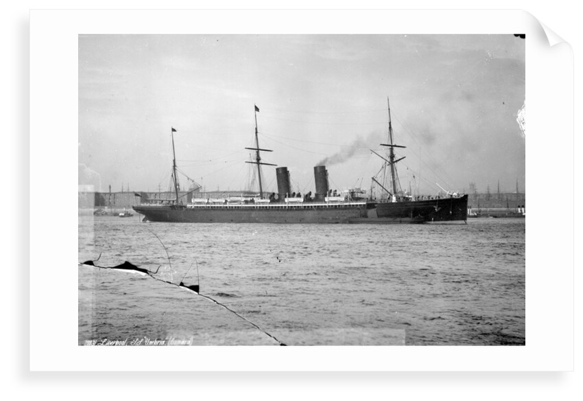 Passenger liner 'Umbria' (Br, 1884) Cunard S S Co Ltd. by unknown