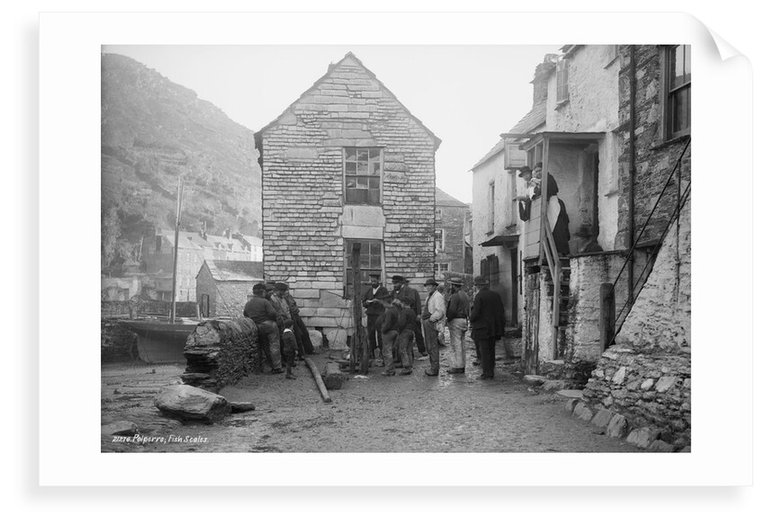 Fish being weighed, Polperro, Cornwall by National Maritime Museum