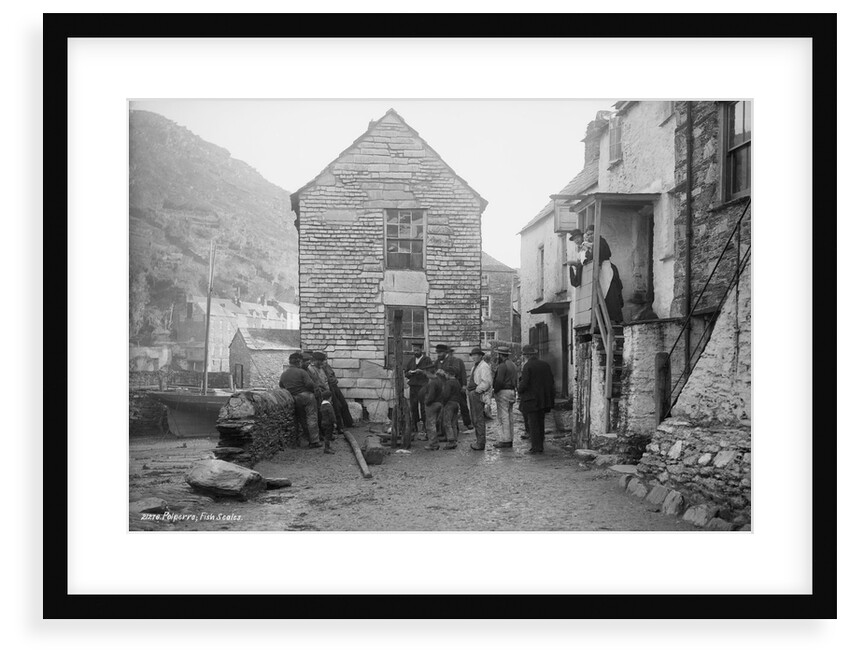 Fish being weighed, Polperro, Cornwall by National Maritime Museum