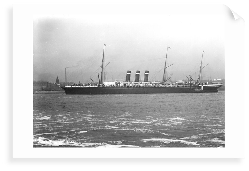 Passenger liner 'City of New York' (1888) at anchor, River Mersey, Liverpool by unknown