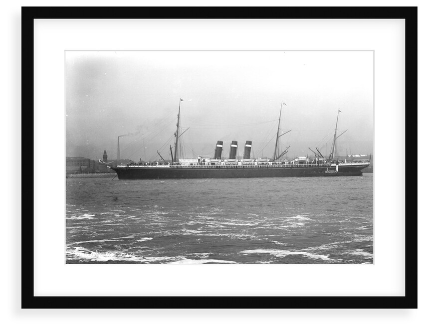 Passenger liner 'City of New York' (1888) at anchor, River Mersey, Liverpool by unknown