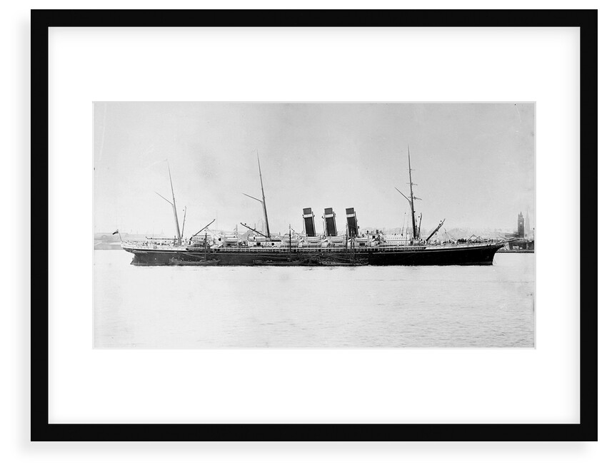 Passenger liner 'City of New York' (1888) at anchor, River Mersey, Liverpool by unknown