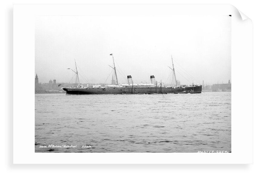 Passenger liner 'Teutonic' (Br, 1889), Oceanic Steam Nav Co Ltd (White Star Line) by National Maritime Museum