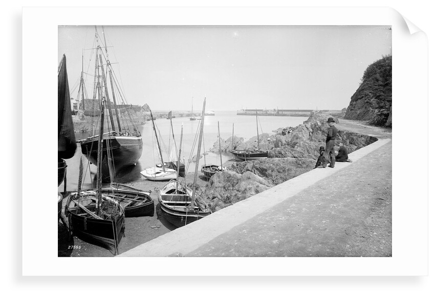 'Aurora' (Br, 1877) lying aground in harbour by Francis Frith & Co.