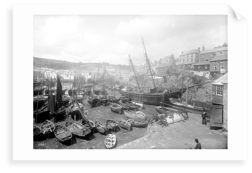 Mevagissey harbour, circa 1890 by unknown