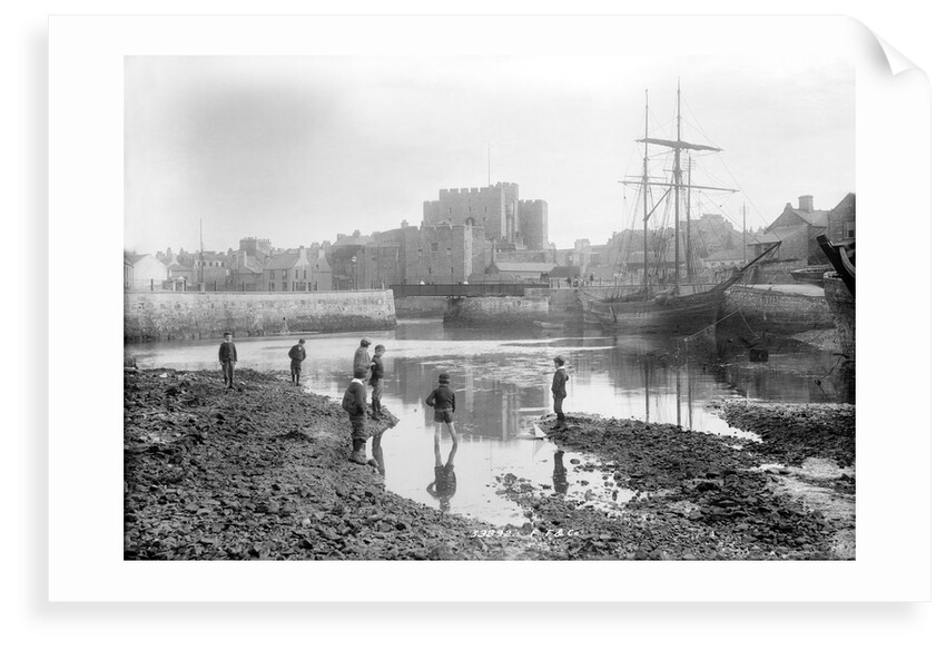 Harbour and Castle Rushen, Castletown, Isle of Man by National Maritime Museum