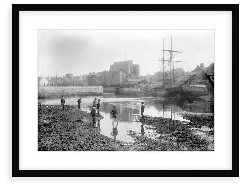 Harbour and Castle Rushen, Castletown, Isle of Man by National Maritime Museum
